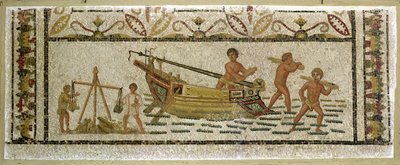 The unloading of a ship by Roman